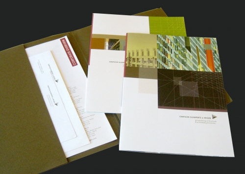 presentation folder and brochures and inserts